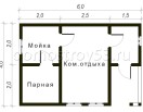 Каркасная баня 4х6 "Егорьевск"