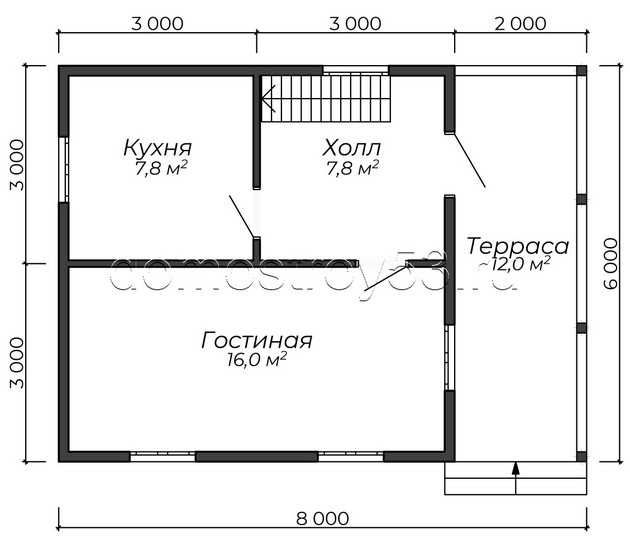 Каркасный дом 6х8 "Иваново"